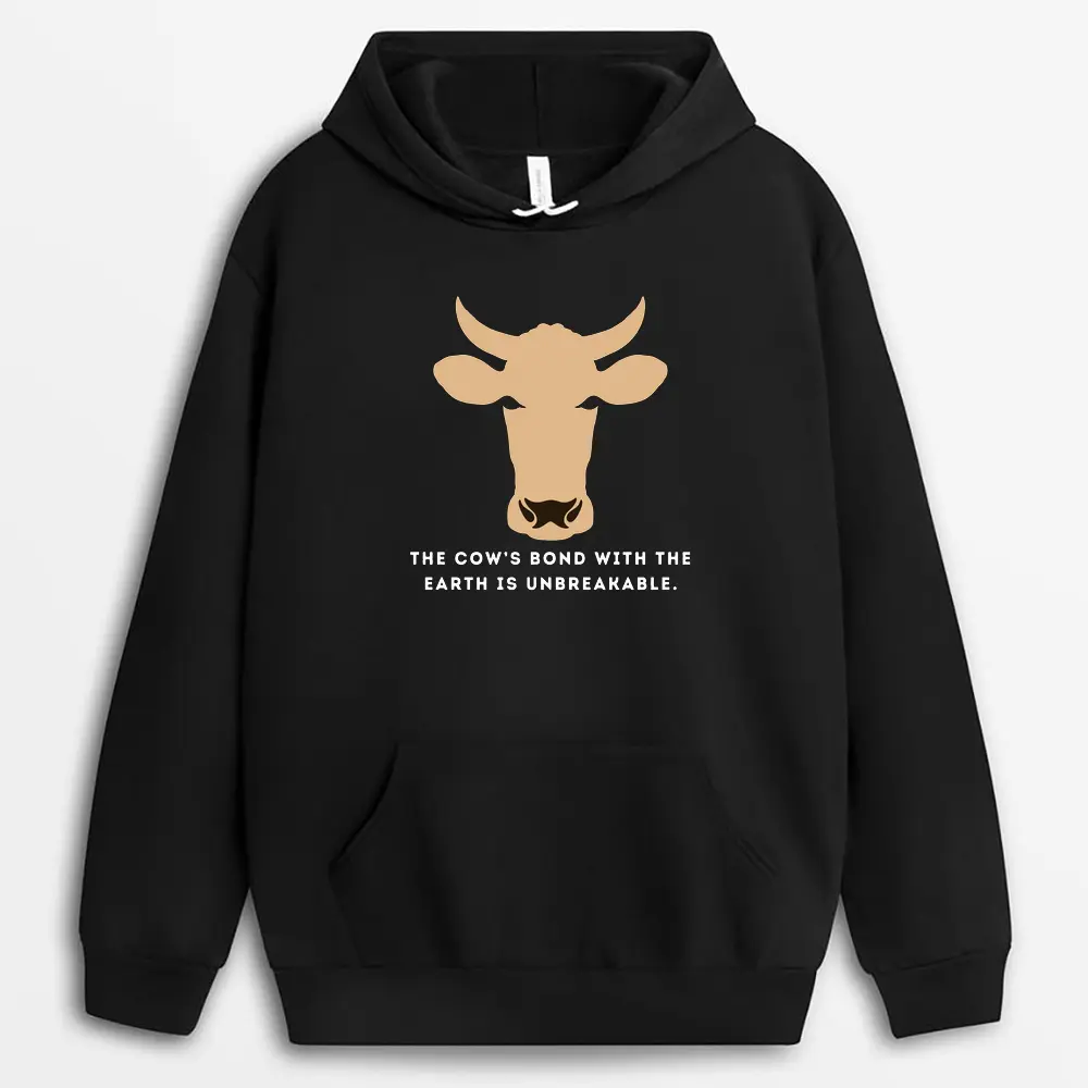 The Cows Bond With The Earth Is Unbreakable Sofmxtee Hoodie - Black